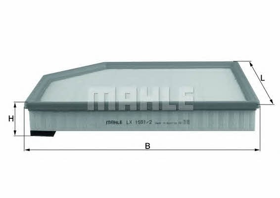 Воздушный фильтр Mahle/Knecht LX 1591/2