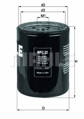 Mahle/Knecht WFC 22 Фільтр охолоджуючої рідини WFC22: Купити в Україні - Добра ціна на EXIST.UA!