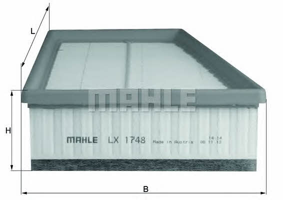 Воздушный фильтр Mahle/Knecht LX 1748