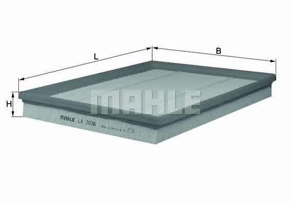Воздушный фильтр Mahle/Knecht LX 2036