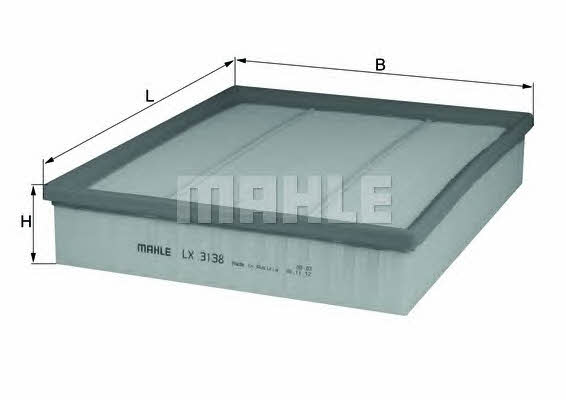 Воздушный фильтр Mahle/Knecht LX 3138