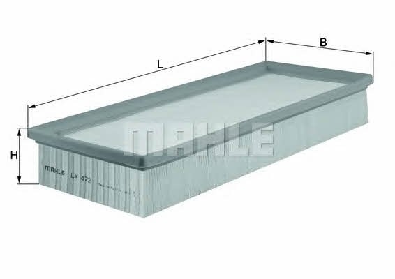 LX472 Mahle/Knecht Воздушный фильтр