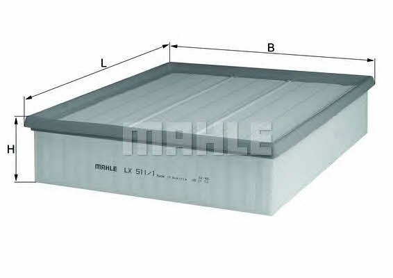 Воздушный фильтр Mahle/Knecht LX 511/1