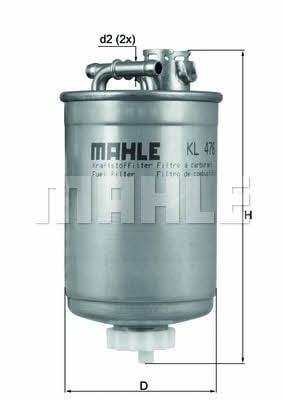 Mahle/Knecht KL 476D Фільтр палива KL476D: Приваблива ціна - Купити в Україні на EXIST.UA!