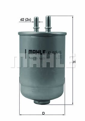 Mahle/Knecht KL 485/16D Фільтр палива KL48516D: Купити в Україні - Добра ціна на EXIST.UA!