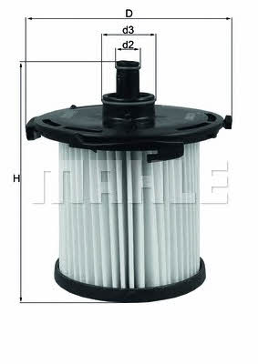 Паливний фільтр Mahle/Knecht KX 387D