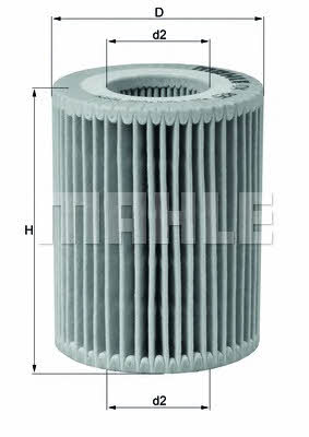 Масляный фильтр Mahle/Knecht OX 825D