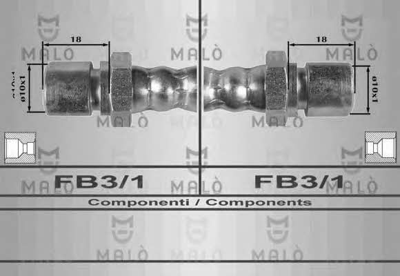 Malo 8541 Гальмівний шланг 8541: Купити в Україні - Добра ціна на EXIST.UA!