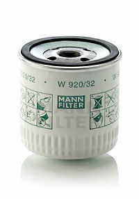 Mann-Filter W 920/32 Фільтр масляний W92032: Купити в Україні - Добра ціна на EXIST.UA!