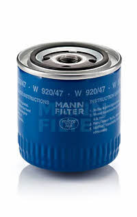 Mann-Filter W 920/47 Фільтр масляний W92047: Купити в Україні - Добра ціна на EXIST.UA!