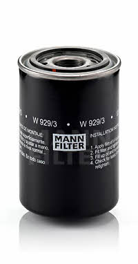 Mann-Filter W 929/3 Фільтр масляний W9293: Приваблива ціна - Купити в Україні на EXIST.UA!