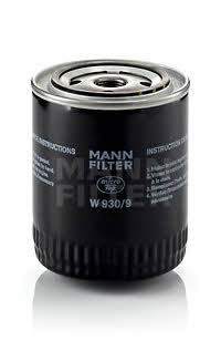 Mann-Filter W 930/9 Фільтр масляний W9309: Купити в Україні - Добра ціна на EXIST.UA!