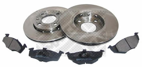 47867 Mapco Диски тормозные с колодками передние вентилируемые, комплект