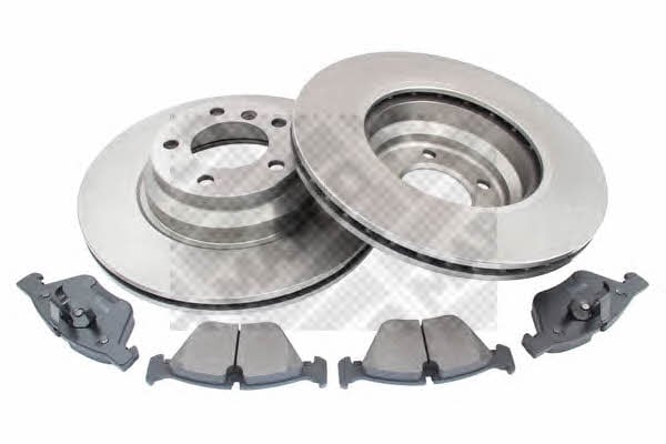 47871 Mapco Диски тормозные с колодками передние вентилируемые, комплект