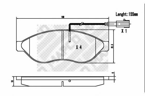 Mapco 6847 Гальмівні колодки, комплект 6847: Купити в Україні - Добра ціна на EXIST.UA!