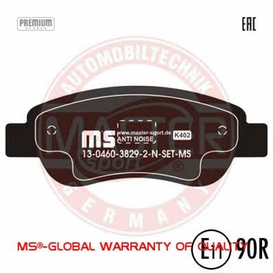 Тормозные колодки дисковые, комплект Master-sport 13-0460-3829-2N-SET-MS