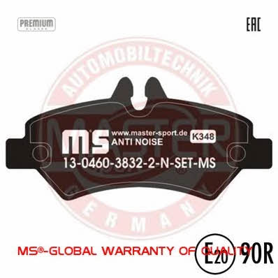 Тормозные колодки дисковые, комплект Master-sport 13-0460-3832-2N-SET-MS