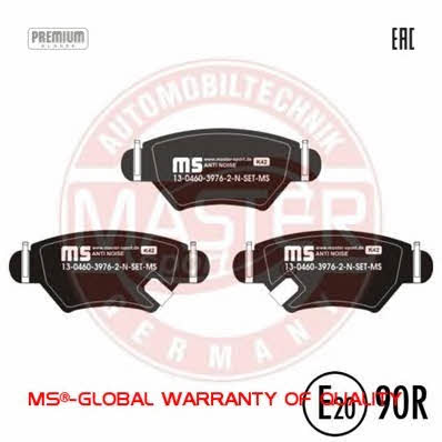 Тормозные колодки дисковые, комплект Master-sport 13-0460-3976-2N-SET-MS