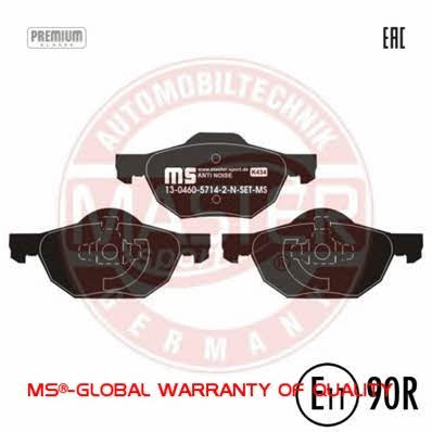 Тормозные колодки дисковые, комплект Master-sport 13-0460-5714-2N-SET-MS
