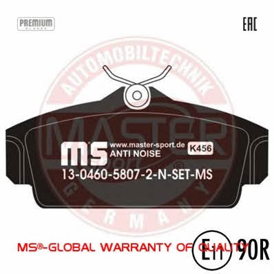 Тормозные колодки дисковые, комплект Master-sport 13-0460-5807-2N-SET-MS