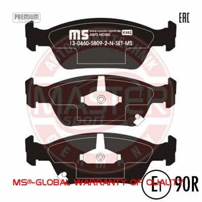Тормозные колодки дисковые, комплект Master-sport 13-0460-5809-2N-SET-MS