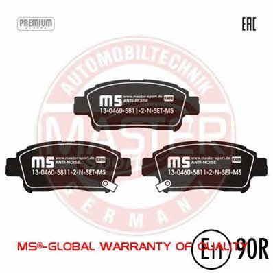 Тормозные колодки дисковые, комплект Master-sport 13-0460-5811-2N-SET-MS