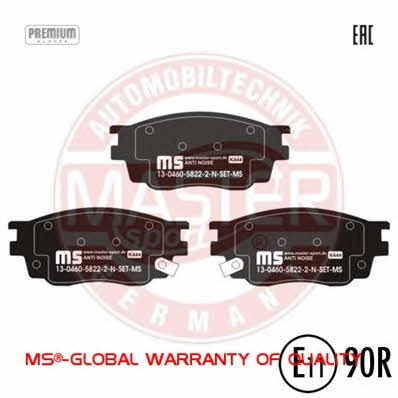 Тормозные колодки дисковые, комплект Master-sport 13-0460-5822-2N-SET-MS