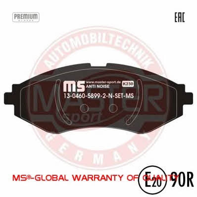 Тормозные колодки дисковые, комплект Master-sport 13-0460-5899-2N-SET-MS