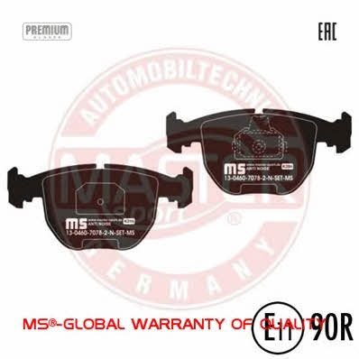 Тормозные колодки дисковые, комплект Master-sport 13-0460-7078-2N-SET-MS