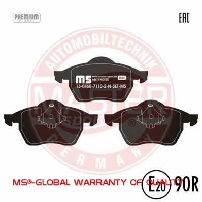 Тормозные колодки дисковые, комплект Master-sport 13-0460-7110-2N-SET-MS