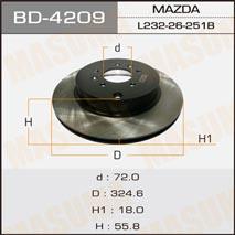 Masuma BD-4209 Диск гальмівний задній вентильований BD4209: Купити в Україні - Добра ціна на EXIST.UA!
