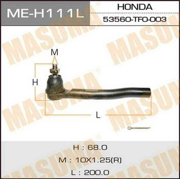 Masuma ME-H111L Наконечник рульової тяги лівий MEH111L: Купити в Україні - Добра ціна на EXIST.UA!