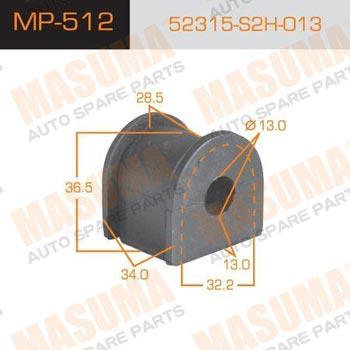 Masuma MP-512 Втулка стабілізатора заднього MP512: Приваблива ціна - Купити в Україні на EXIST.UA!