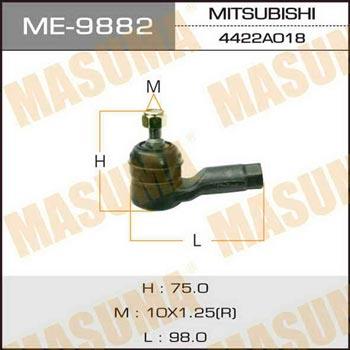 Masuma ME-9882 Наконечник рульової тяги ME9882: Приваблива ціна - Купити в Україні на EXIST.UA!