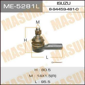 Masuma ME-5281L Наконечник рульової тяги лівий ME5281L: Купити в Україні - Добра ціна на EXIST.UA!