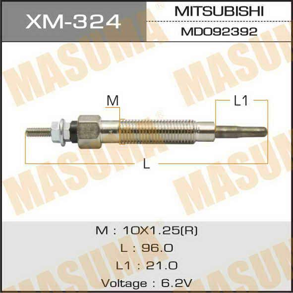 Masuma XM-324 Свічка розжарювання XM324: Купити в Україні - Добра ціна на EXIST.UA!