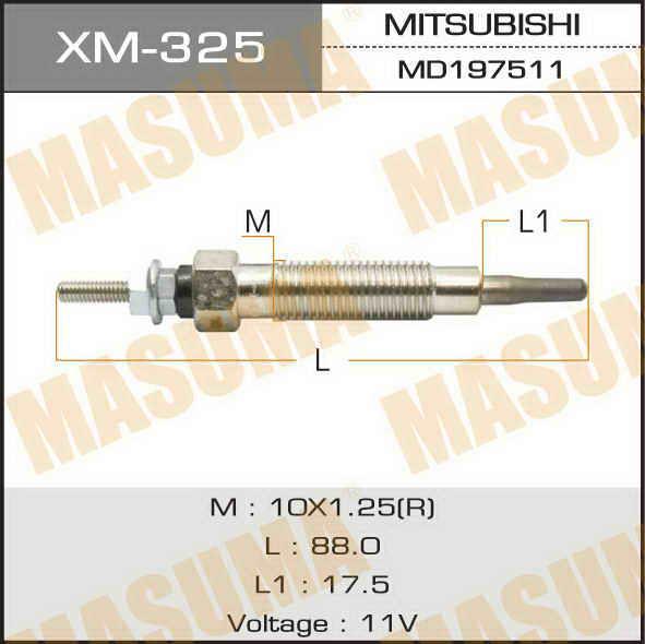 Masuma XM-325 Свічка розжарювання XM325: Купити в Україні - Добра ціна на EXIST.UA!