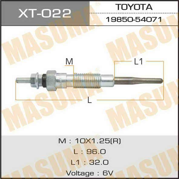 Masuma XT-022 Свічка розжарювання XT022: Купити в Україні - Добра ціна на EXIST.UA!