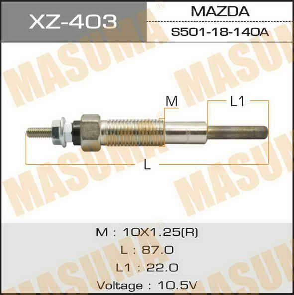 Masuma XZ-403 Свічка розжарювання XZ403: Купити в Україні - Добра ціна на EXIST.UA!
