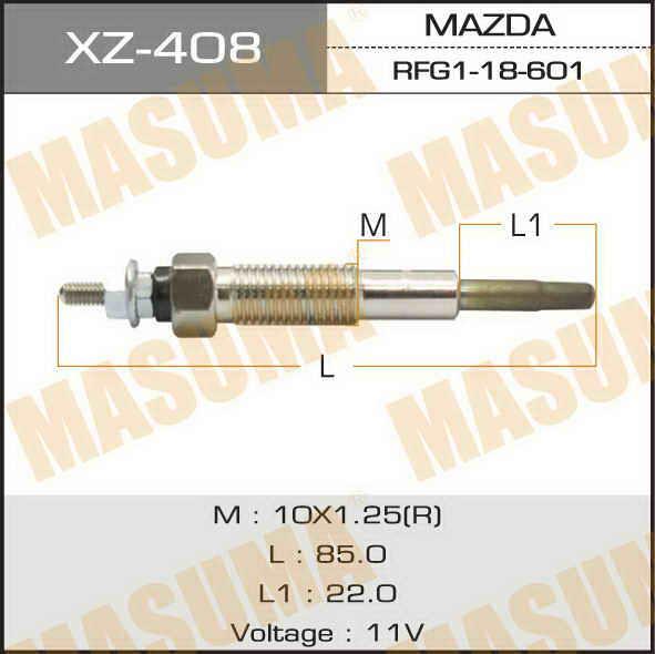 Masuma XZ-408 Свічка розжарювання XZ408: Купити в Україні - Добра ціна на EXIST.UA!