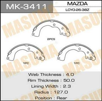 Masuma MK-3411 Колодки гальмівні барабанні, комплект MK3411: Приваблива ціна - Купити в Україні на EXIST.UA!