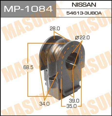 Masuma MP-1084 Втулка стабілізатора переднього MP1084: Приваблива ціна - Купити в Україні на EXIST.UA!