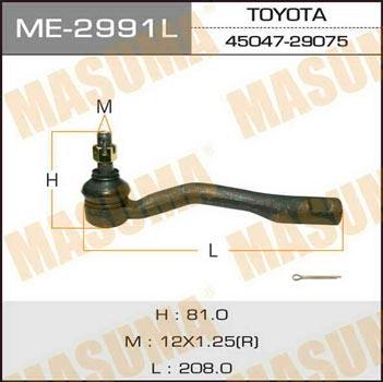 ME2991L Masuma Наконечник рулевой тяги левый