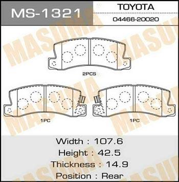 Masuma MS-1321 Колодки гальмівні барабанні, комплект MS1321: Купити в Україні - Добра ціна на EXIST.UA!