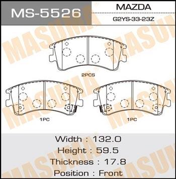 Masuma MS-5526 Колодки гальмівні барабанні, комплект MS5526: Купити в Україні - Добра ціна на EXIST.UA!