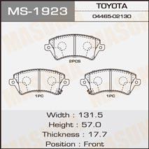 Барабанные тормозные колодки Toyota Corolla (Тойота Королла): MS1923 Masuma Колодки тормозные барабанные, комплект