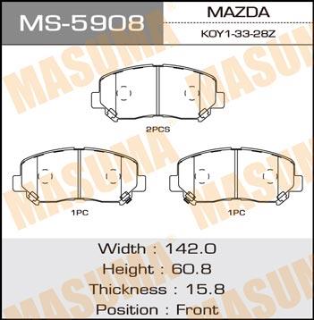 Masuma MS-5908 Колодки гальмівні барабанні, комплект MS5908: Приваблива ціна - Купити в Україні на EXIST.UA!