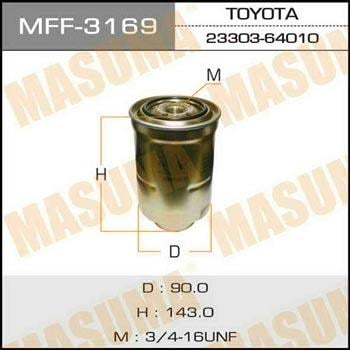 Masuma MFF-3169 Фільтр палива MFF3169: Приваблива ціна - Купити в Україні на EXIST.UA!