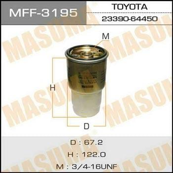 Masuma MFF-3195 Фільтр палива MFF3195: Купити в Україні - Добра ціна на EXIST.UA!
