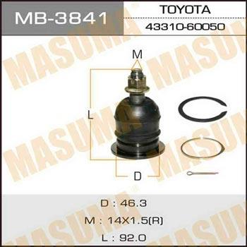 Masuma MB-3841 Опора кульова MB3841: Купити в Україні - Добра ціна на EXIST.UA!